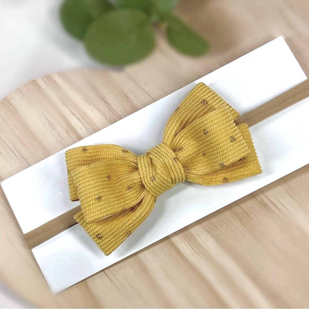 Charming Gold Bow Hairband for Kids